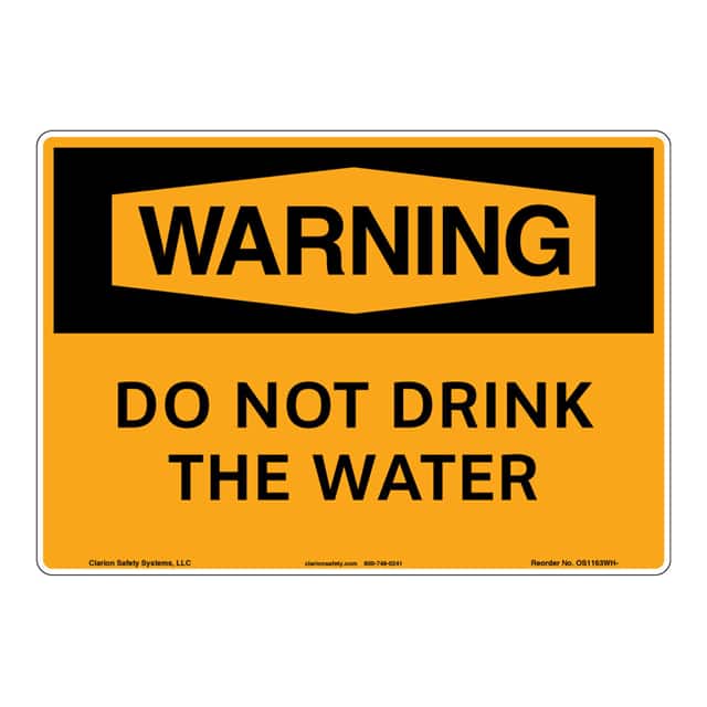 OS1163WH-ZASW3 WARNING FLEXIBLE SIGN 12" X 18"