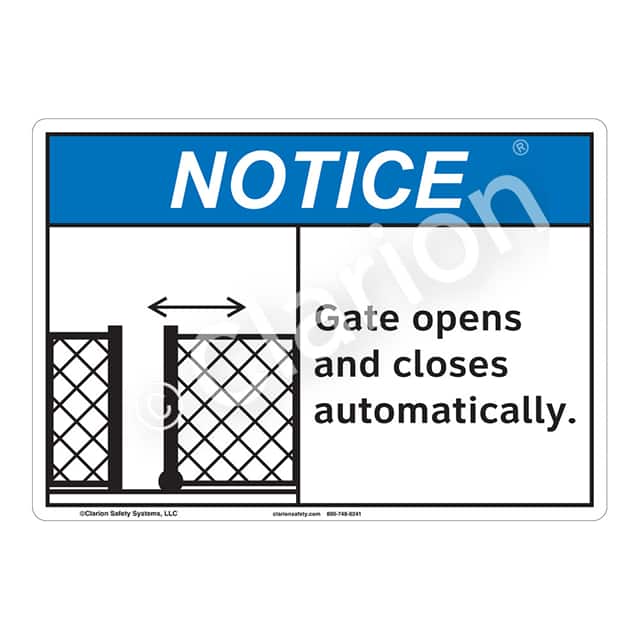 F1132-ZASW1 NOTICE FLEXIBLE SIGN 7" X 10"