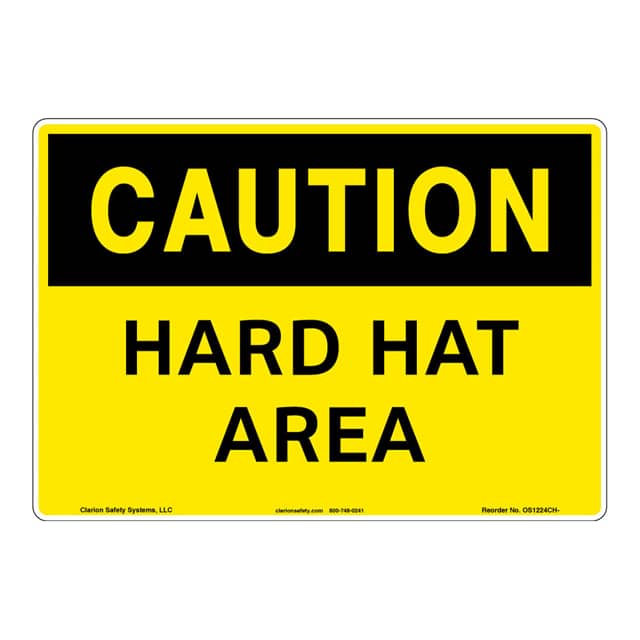OS1224CH-S2SW3 CAUTION PLASTIC SIGN 12" X 18"