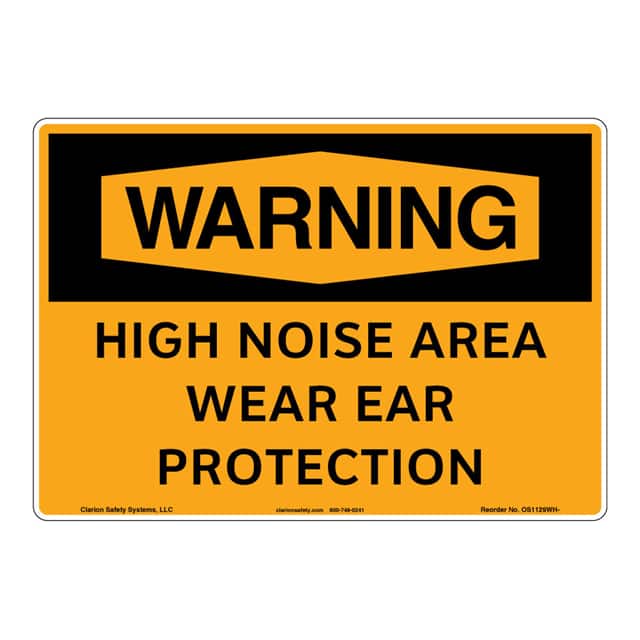 OS1129WH-S2SW3 WARNING PLASTIC SIGN 12" X 18"
