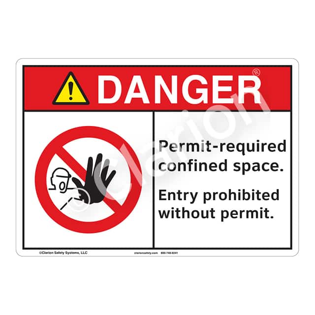 F1144-BJSW1 DANGER PLASTIC SIGN 7" X 10"