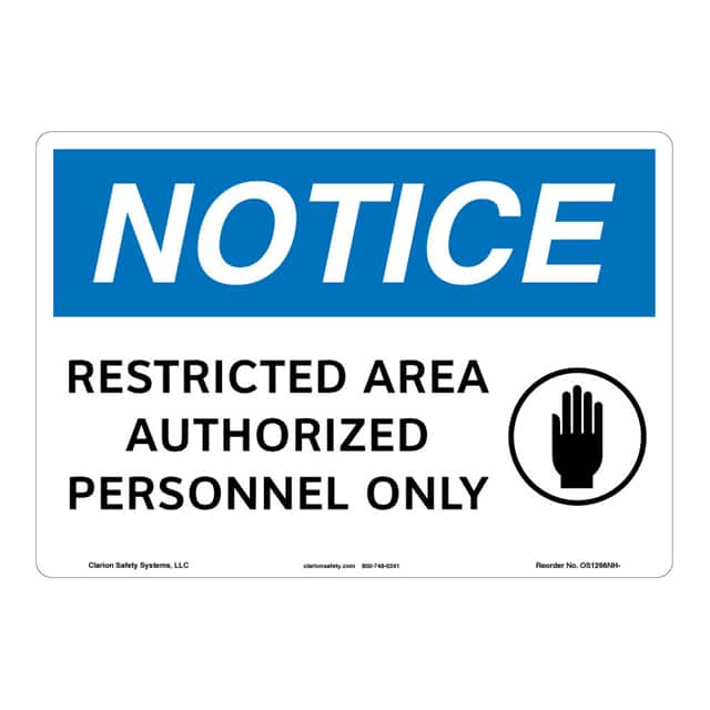 OS1266NH-S2SW3 NOTICE PLASTIC SIGN 12" X 18"