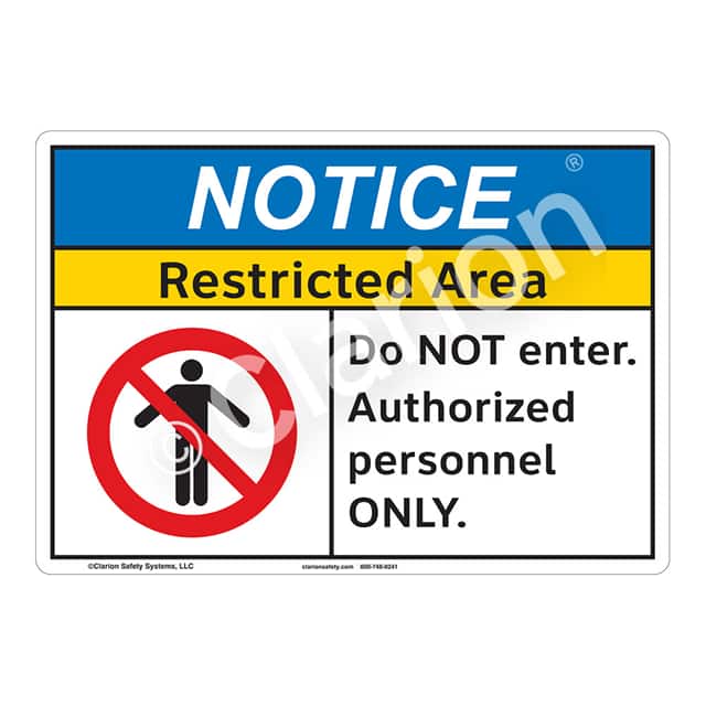 F1114-S4SW2 NOTICE ALUMINIUM SIGN 10" X 14"
