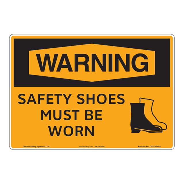 OS1137WH-S4SW2 WARNING ALUMINIUM SIGN 10" X 14"