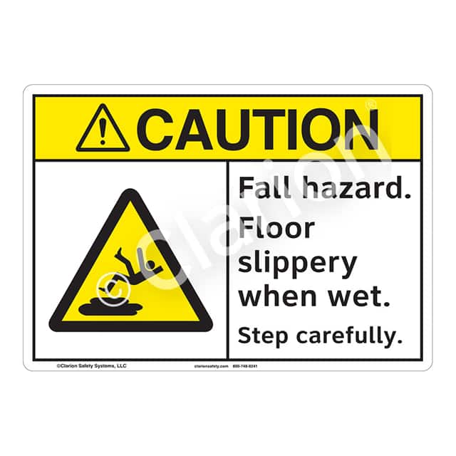 F1218-S4SW2 CAUTION ALUMINIUM SIGN 10" X 14"