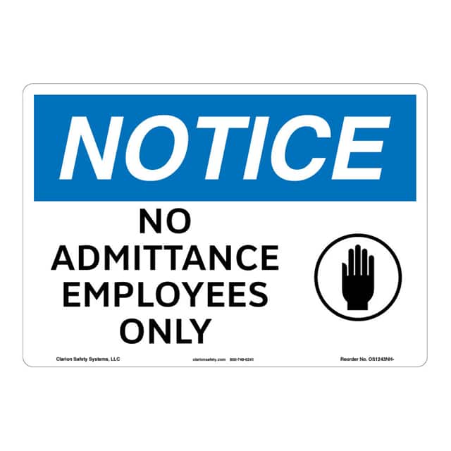 OS1243NH-Z1SW1 NOTICE FLEXIBLE SIGN 7" X 10"