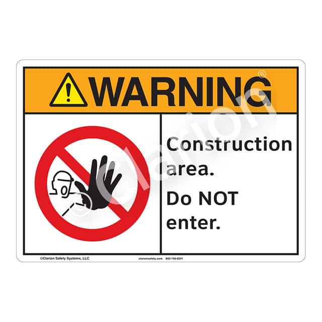 F1250-Z1SW3 WARNING FLEXIBLE SIGN 12" X 18"