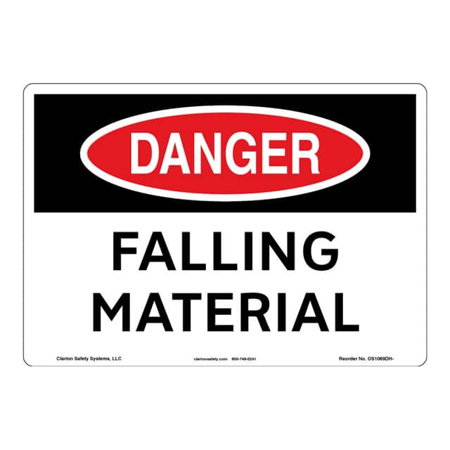 OS1069DH-S2SW3 DANGER PLASTIC SIGN 12" X 18"