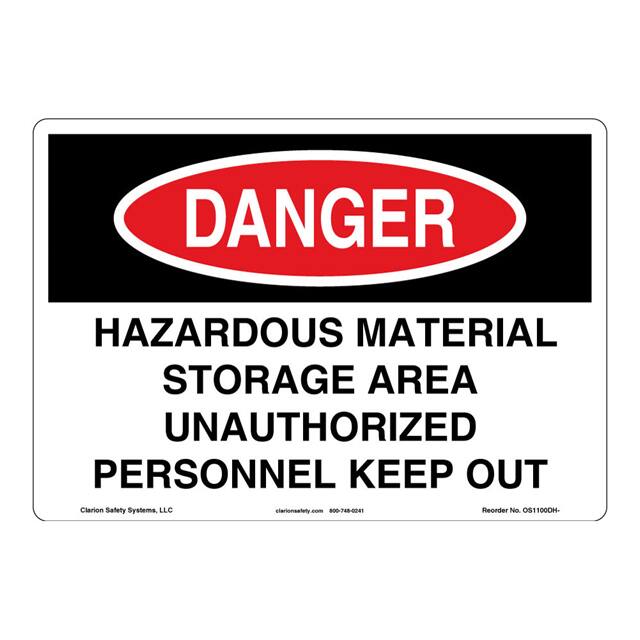 OS1100DH-S2SW3 DANGER PLASTIC SIGN 12" X 18"