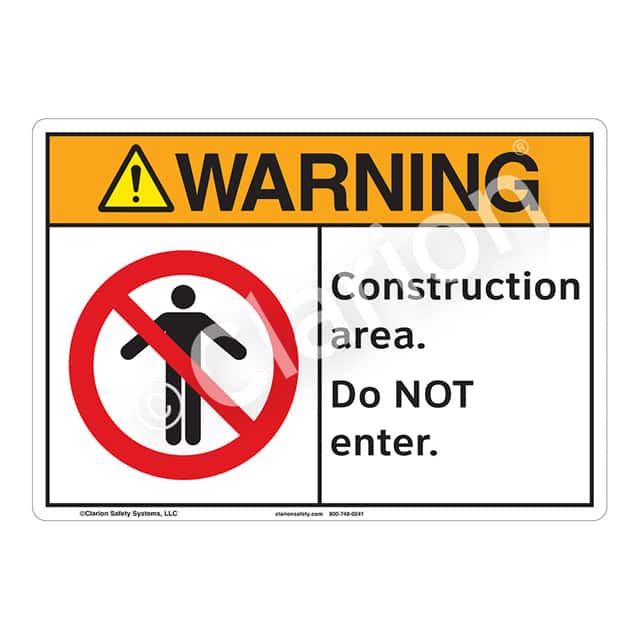 F1251-Z1SW3 WARNING FLEXIBLE SIGN 12" X 18"