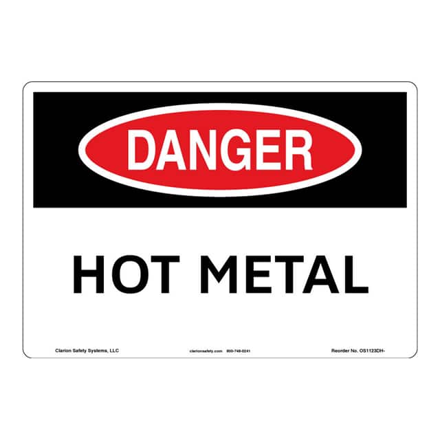 OS1123DH-S4SW2 DANGER ALUMINIUM SIGN 10" X 14"