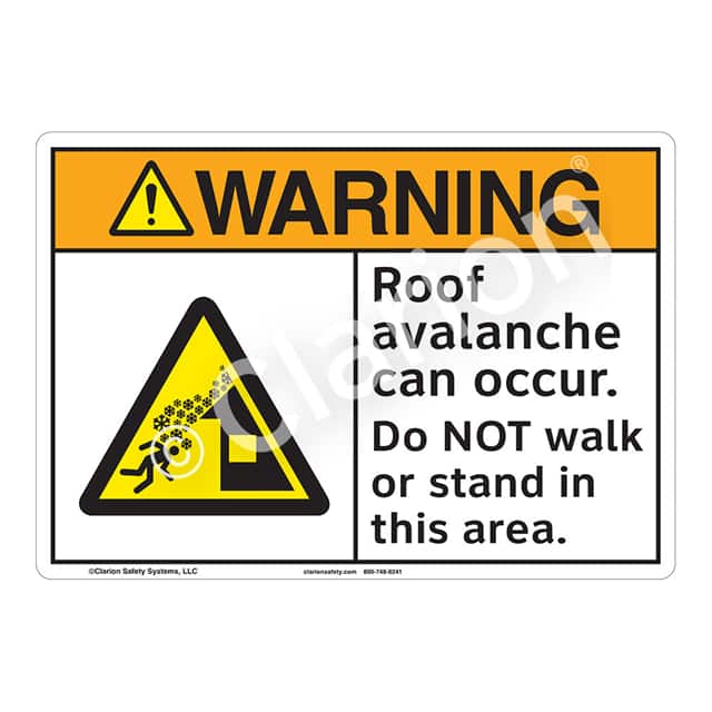 F1284-S2SW1 WARNING PLASTIC SIGN 7" X 10"