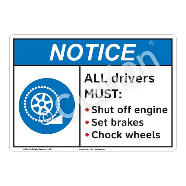 F1133-Z1SW1 NOTICE FLEXIBLE SIGN 7" X 10"