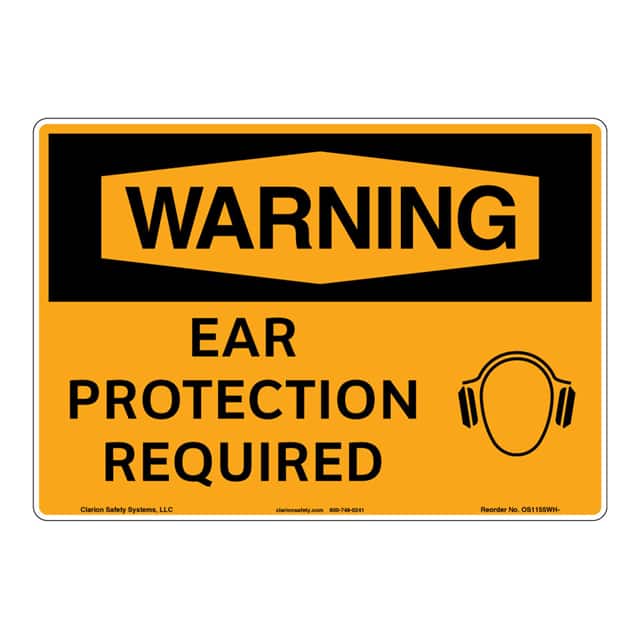 OS1155WH-BESW3 WARNING ALUMINIUM SIGN 12" X 18"