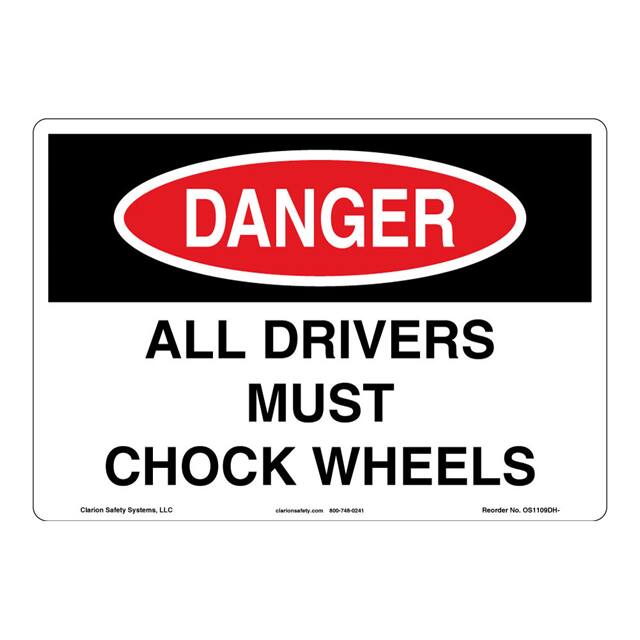 OS1109DH-ZASW1 DANGER FLEXIBLE SIGN 7" X 10"