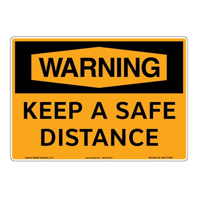 OS1177WH-Z1SW2 WARNING FLEXIBLE SIGN 10" X 14"