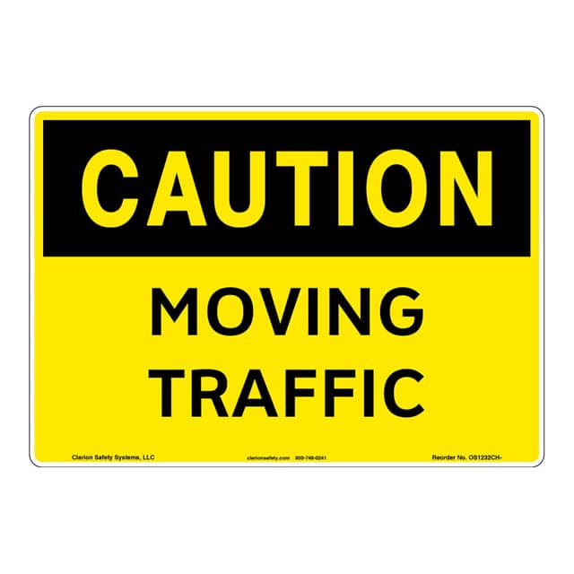 OS1232CH-ZASW1 CAUTION FLEXIBLE SIGN 7" X 10"