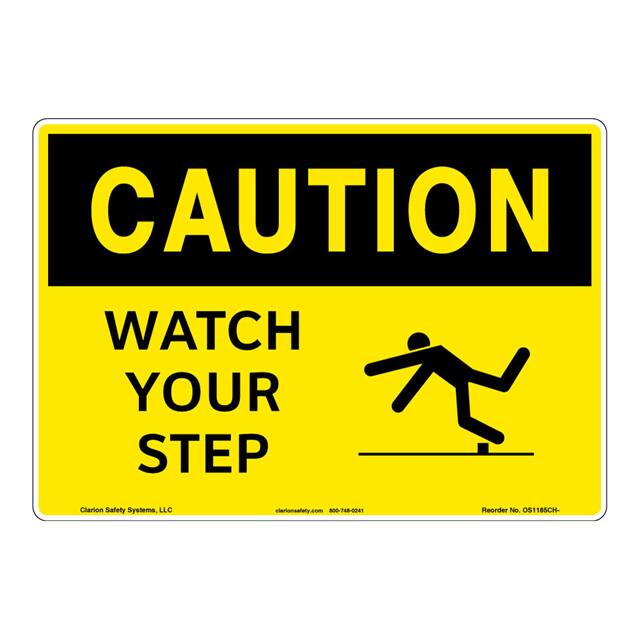 OS1185CH-ZASW1 CAUTION FLEXIBLE SIGN 7" X 10"
