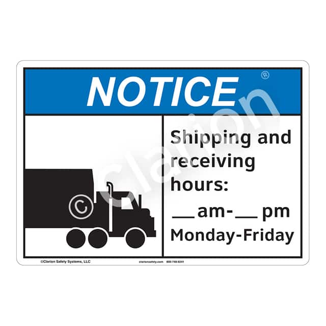 F1139-ZASW1 NOTICE FLEXIBLE SIGN 7" X 10"