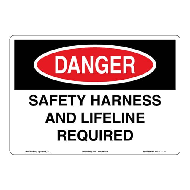 OS1117DH-ZASW3 DANGER FLEXIBLE SIGN 12" X 18"