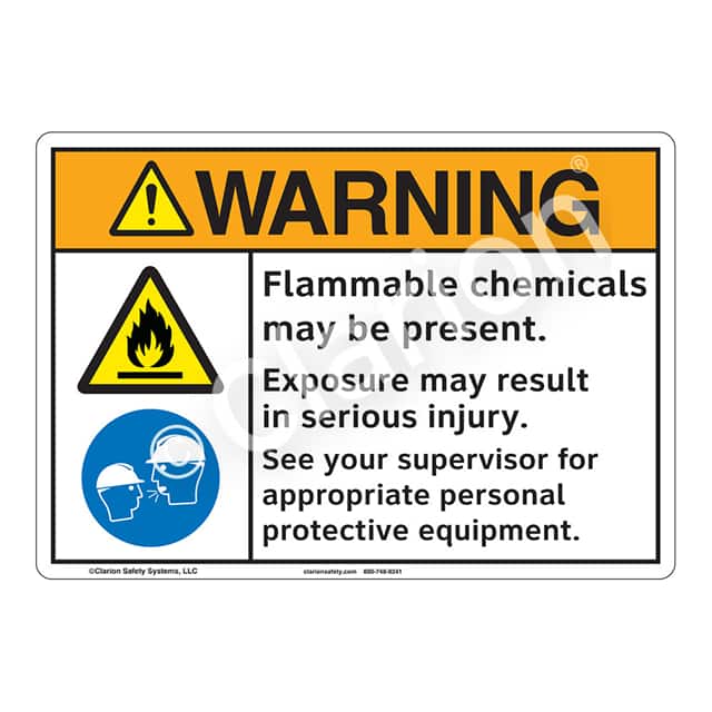 F1258-Z1SW1 WARNING FLEXIBLE SIGN 7" X 10"