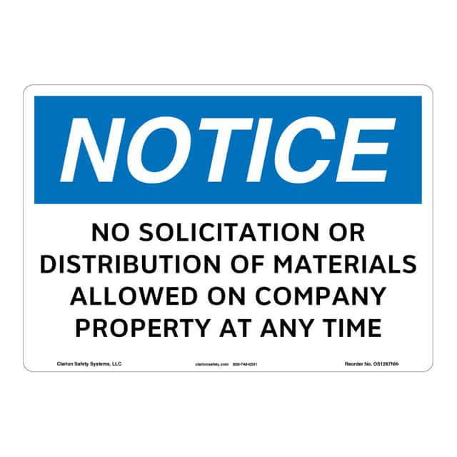 OS1267NH-Z1SW3 NOTICE FLEXIBLE SIGN 12" X 18"