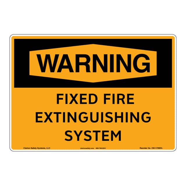 OS1178WH-ZASW1 WARNING FLEXIBLE SIGN 7" X 10"