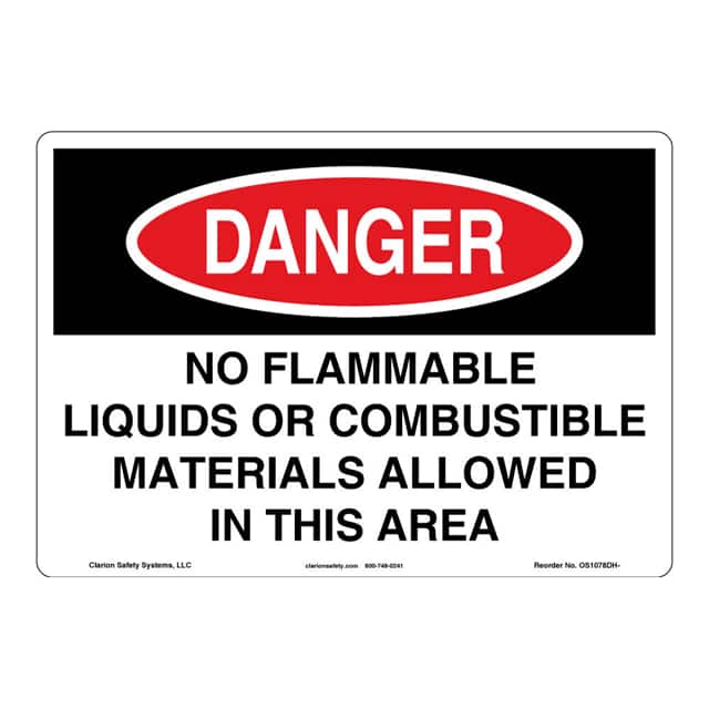 OS1078DH-BESW3 DANGER ALUMINIUM SIGN 12" X 18"