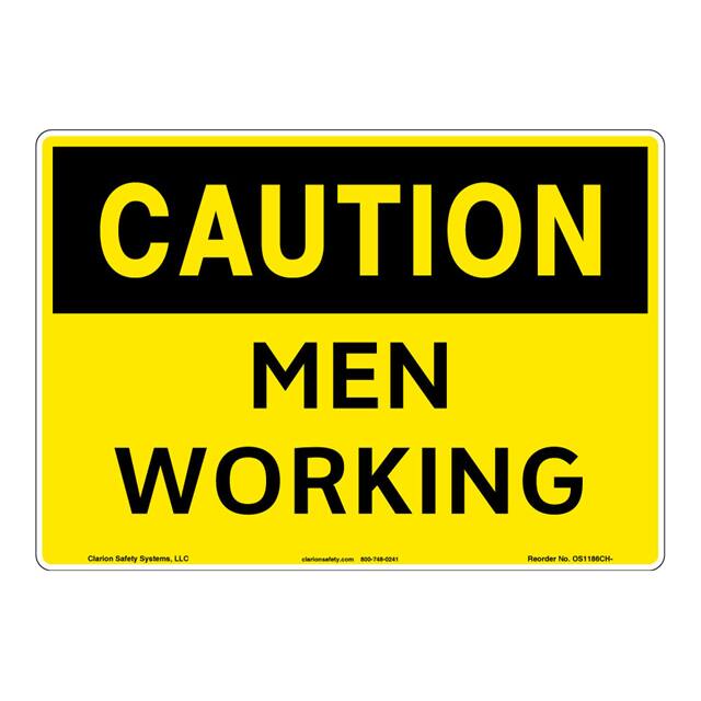 OS1186CH-BESW3 CAUTION ALUMINIUM SIGN 12" X 18"
