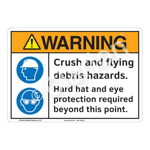 F1225-ZASW1 WARNING FLEXIBLE SIGN 7" X 10"