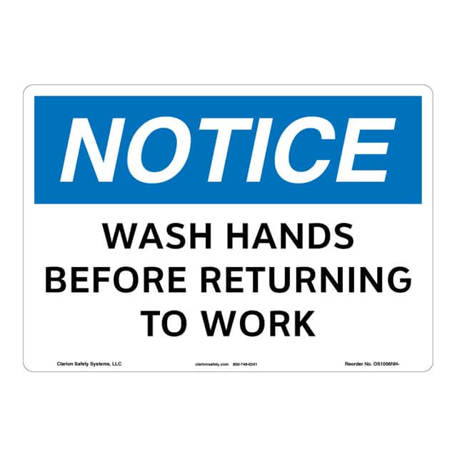 OS1056NH-BESW3 NOTICE ALUMINIUM SIGN 12" X 18"