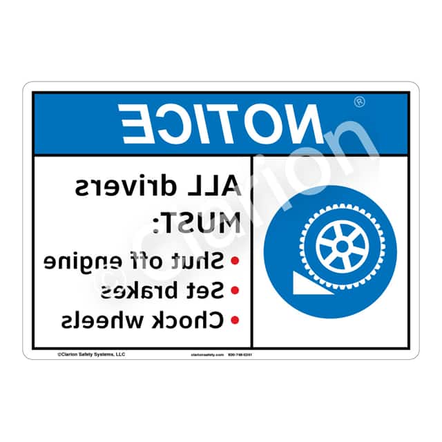 F1134-Z1SW1 NOTICE FLEXIBLE SIGN 7" X 10"