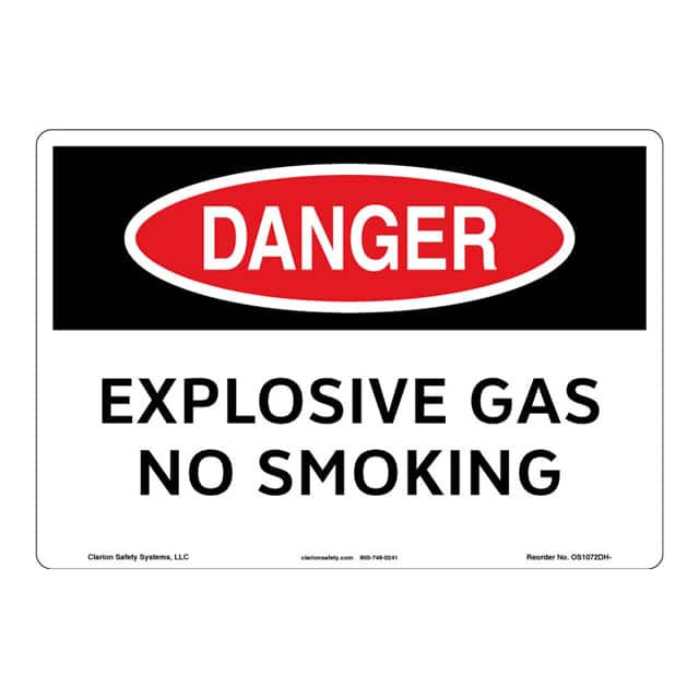 OS1072DH-ZASW3 DANGER FLEXIBLE SIGN 12" X 18"