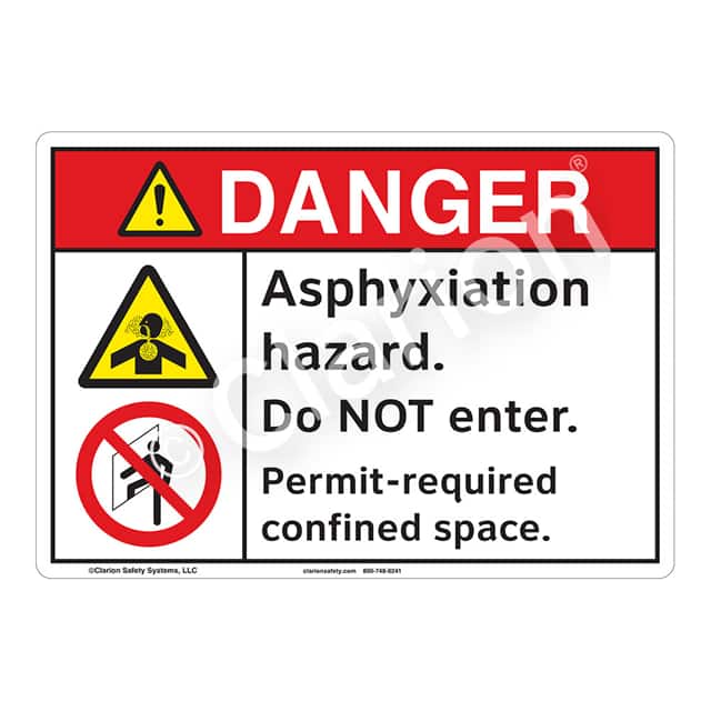 F1146-BJSW1 DANGER PLASTIC SIGN 7" X 10"