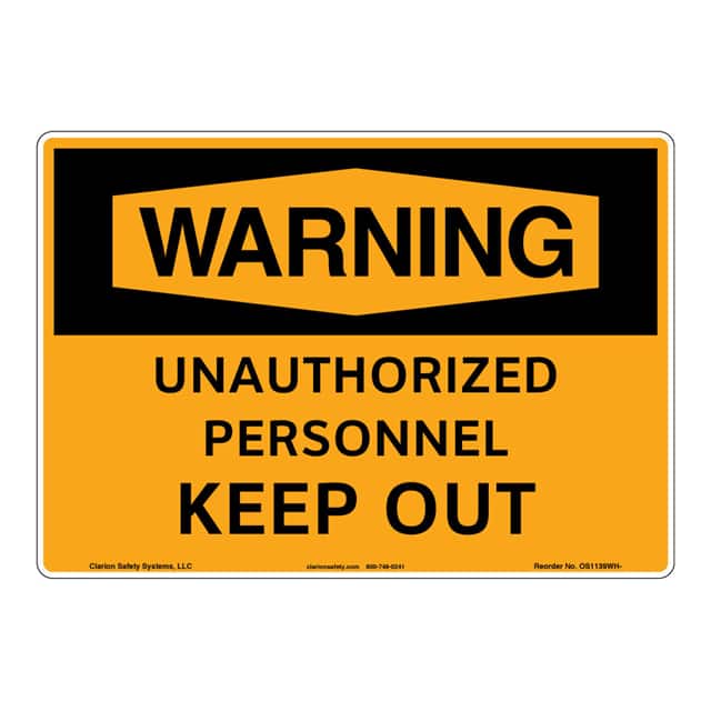 OS1139WH-Z1SW1 WARNING FLEXIBLE SIGN 7" X 10"