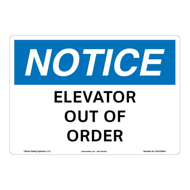 OS1233NH-BESW3 NOTICE ALUMINIUM SIGN 12" X 18"