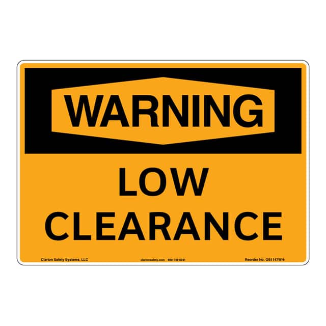OS1147WH-BESW3 WARNING ALUMINIUM SIGN 12" X 18"
