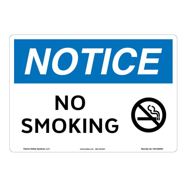 OS1240NH-BESW3 NOTICE ALUMINIUM SIGN 12" X 18"