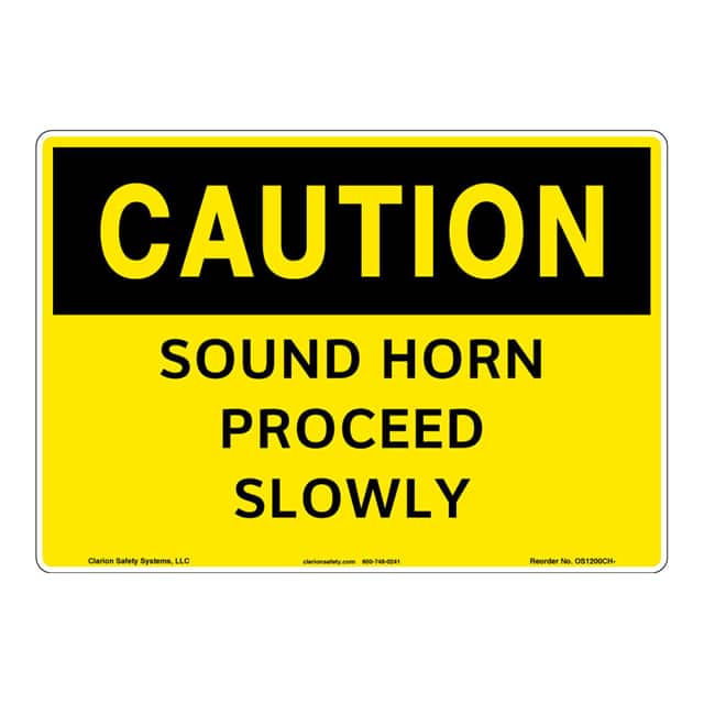 OS1200CH-ZASW1 CAUTION FLEXIBLE SIGN 7" X 10"
