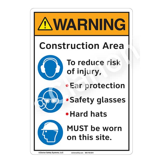 F1226-Z1SW1 WARNING FLEXIBLE SIGN 7" X 10"