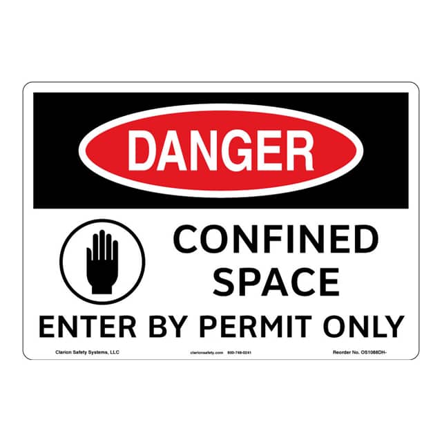 OS1088DH-ZASW3 DANGER FLEXIBLE SIGN 12" X 18"