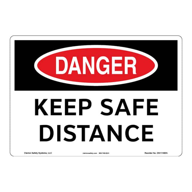 OS1119DH-Z1SW1 DANGER FLEXIBLE SIGN 7" X 10"