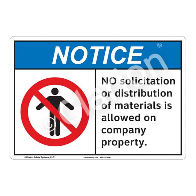 F1122-S4SW3 NOTICE ALUMINIUM SIGN 12" X 18"