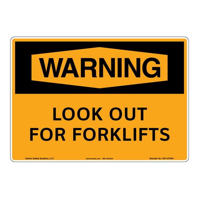 OS1157WH-ZASW3 WARNING FLEXIBLE SIGN 12" X 18"