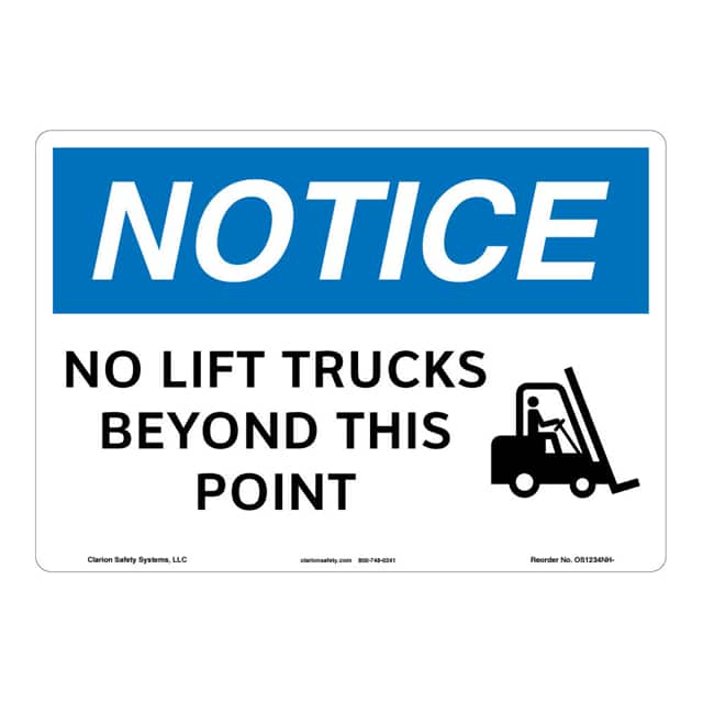 OS1234NH-S2SW3 NOTICE PLASTIC SIGN 12" X 18"