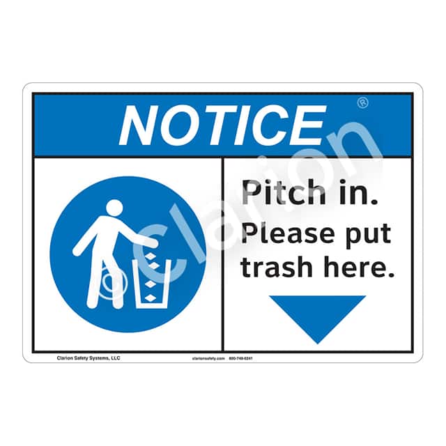 F1128-Z1SW1 NOTICE FLEXIBLE SIGN 7" X 10"