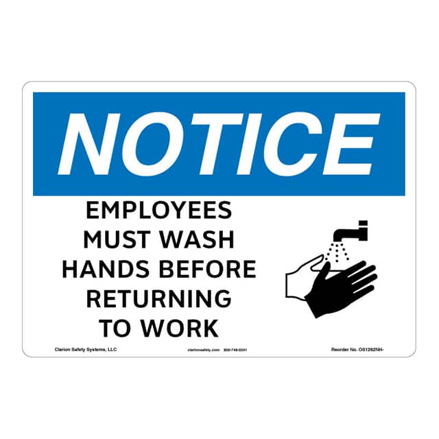 OS1262NH-ZASW3 NOTICE FLEXIBLE SIGN 12" X 18"