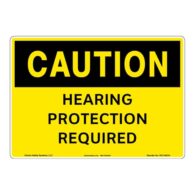 OS1194CH-S2SW3 CAUTION PLASTIC SIGN 12" X 18"