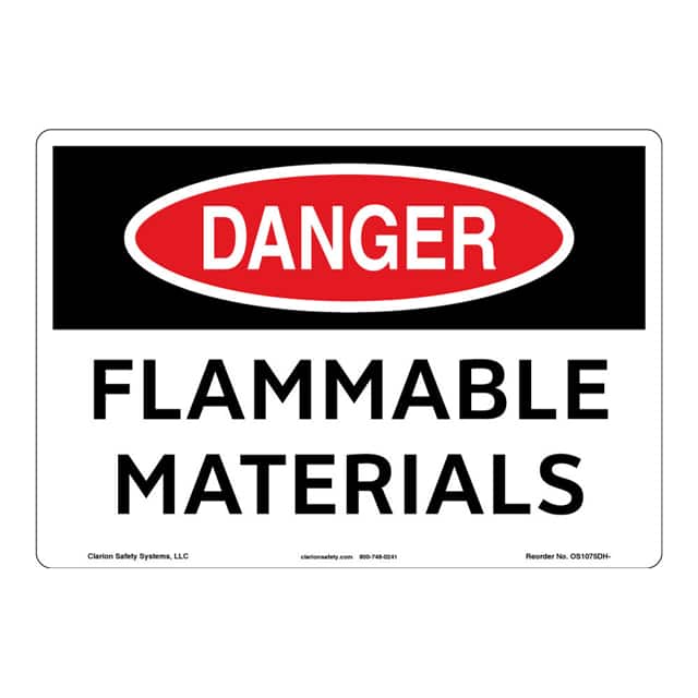OS1075DH-ZASW1 DANGER FLEXIBLE SIGN 7" X 10"