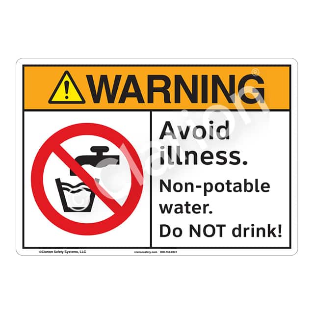 F1124-ZASW1 WARNING FLEXIBLE SIGN 7" X 10"